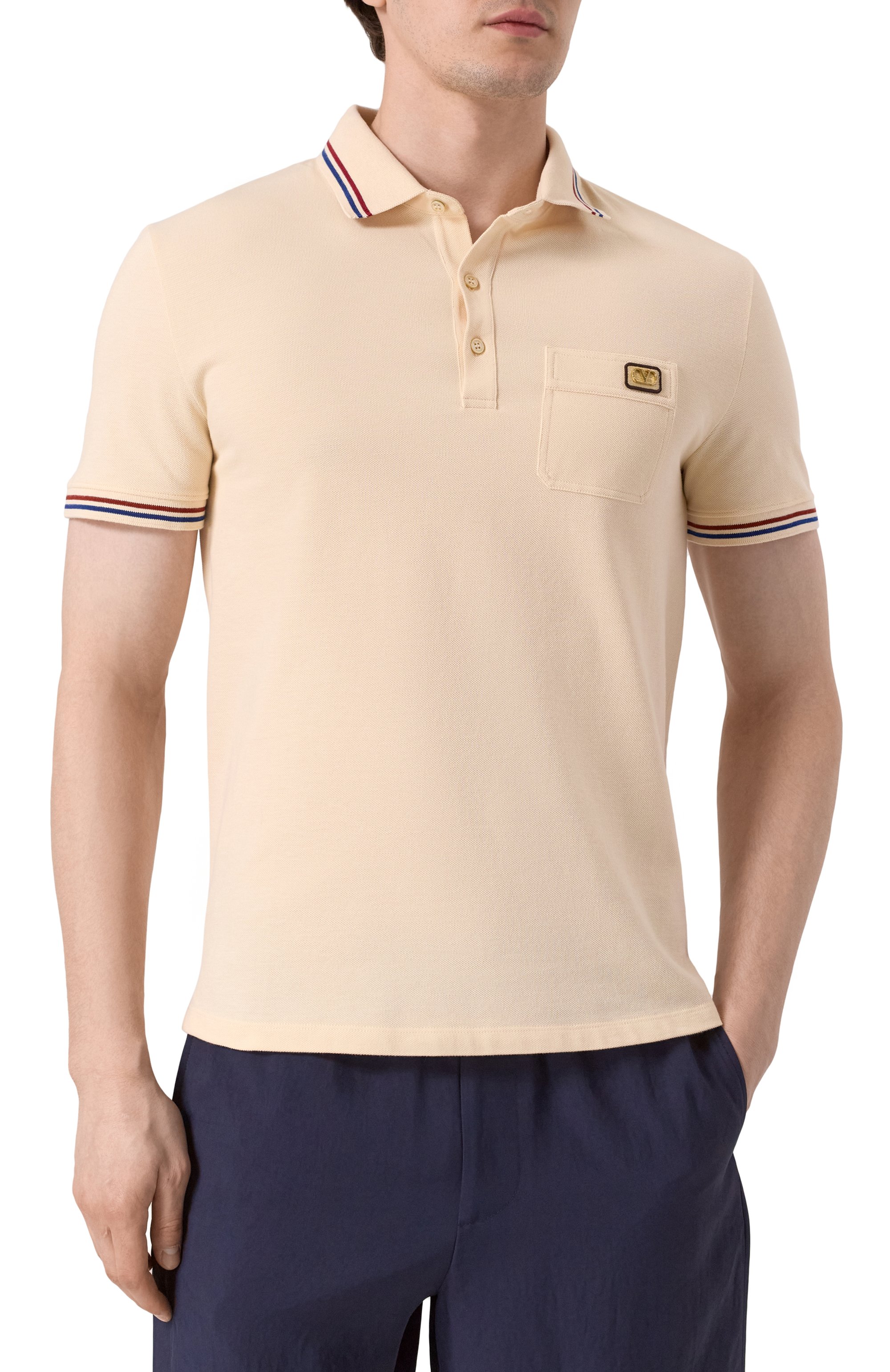 Хлопковое поло VALENTINO, арт. 6V3MH01K/AQJ, фото 3