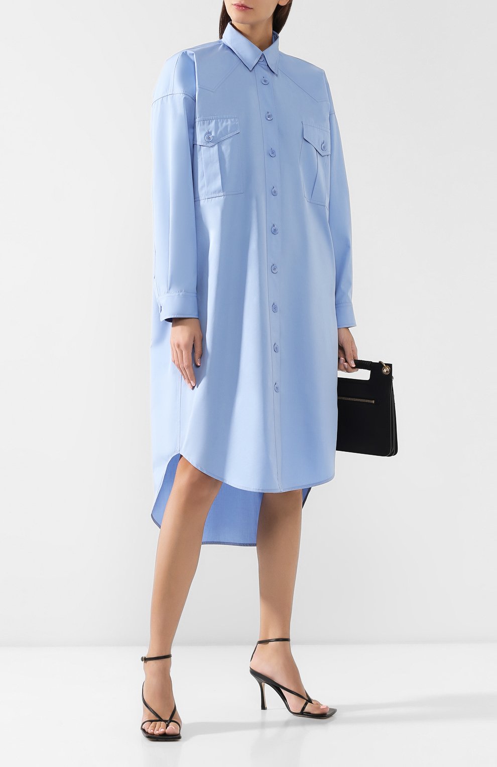 Хлопковое платье GIVENCHY голубого цвета по цене 99500 руб., арт. BW20PP11Z6, фото 2 Хлопковое платье GIVENCHY, арт. BW20PP11Z6, фото 2