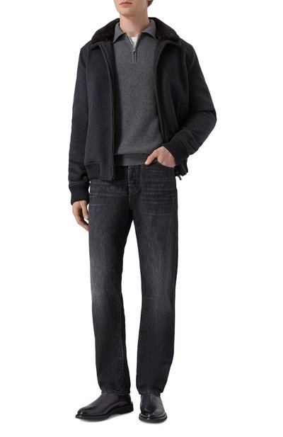 Бомбер с воротником из бобра ANDREA CAMPAGNA, арт. M0D.TIBERI0/ZEUS_SET, фото 2