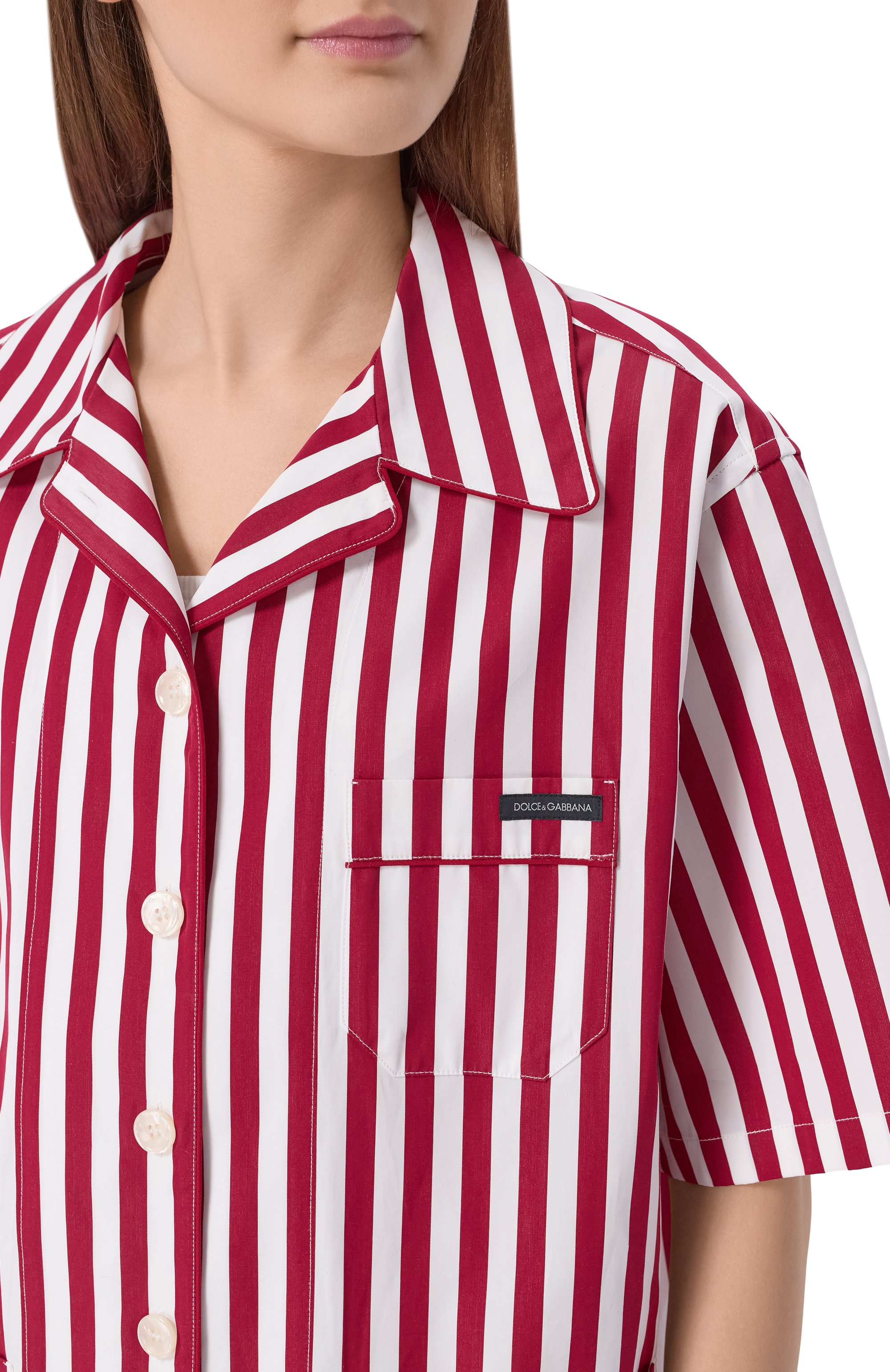 Рубашка из хлопка и шелка DOLCE & GABBANA, арт. F5U29T/FR527, фото 5