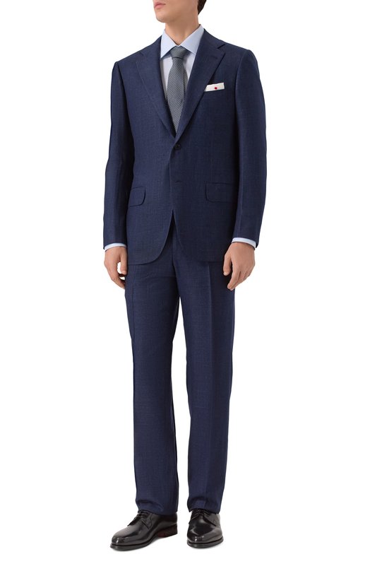 Хлопковая сорочка Brioni RCB40M/PB03R Голубой  RCB40M/PB03R Фото 2