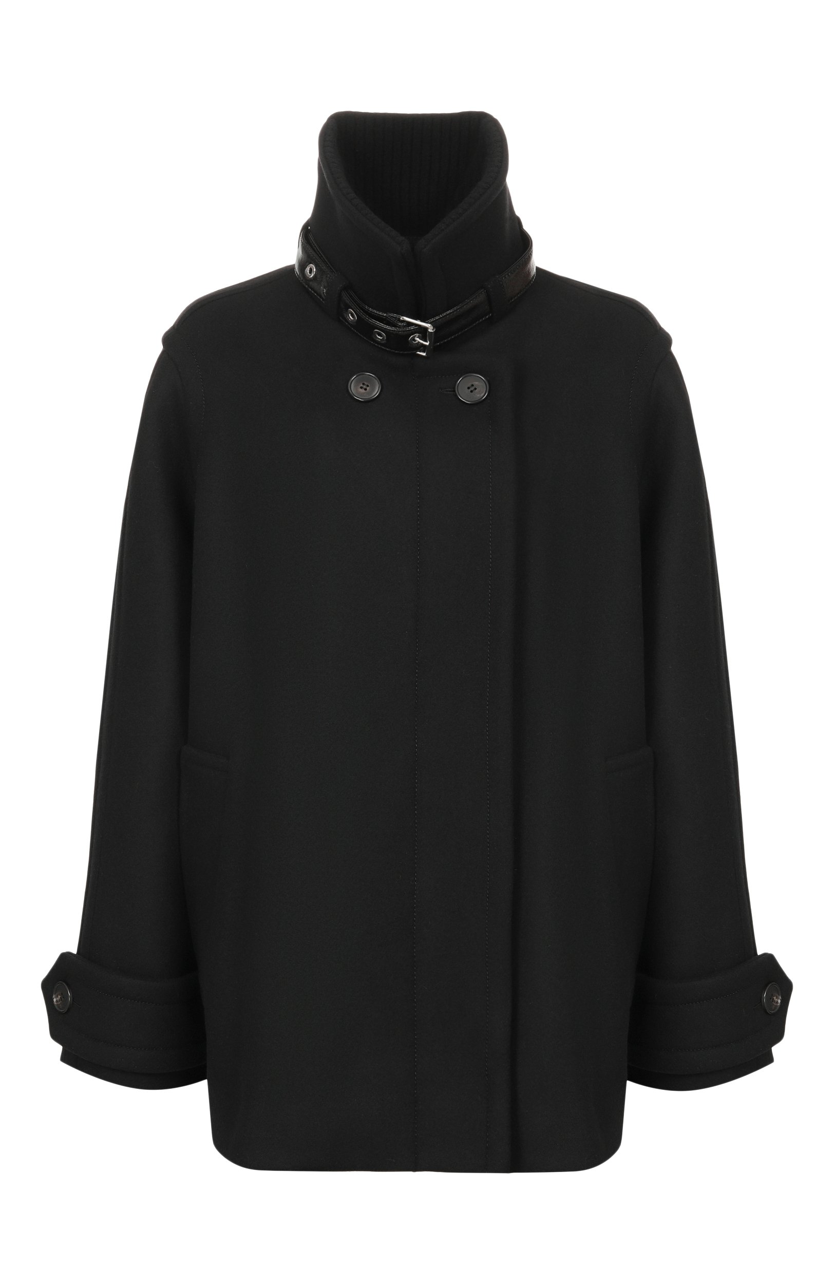 Шерстяное полупальто LANVIN черного цвета по цене 387000 руб., арт. RW-C00022-4724-A26, фото 1 Шерстяное полупальто LANVIN, арт. RW-C00022-4724-A26, фото 1