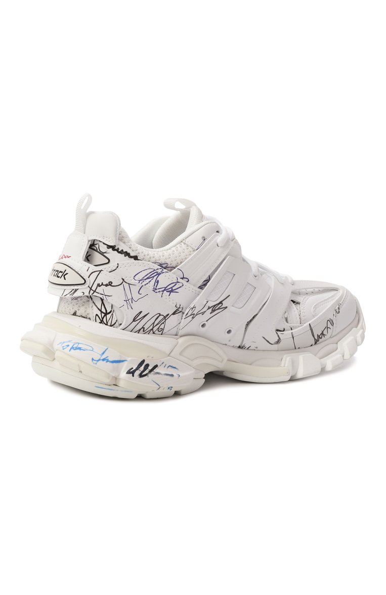 Женские текстильные кроссовки track BALENCIAGA белого цвета, арт. 542436/WTKAU | Фото 5 (Материал внутренний: Текстиль; Автоматизация состава: Проставлено; Автоматизация ТО: Проставлено; Подошва: Платформа; Материал внешний: Текстиль; Кросс-КТ: Низкие; Стили: Кэжуэл; Материал утеплителя: Без утеплителя)