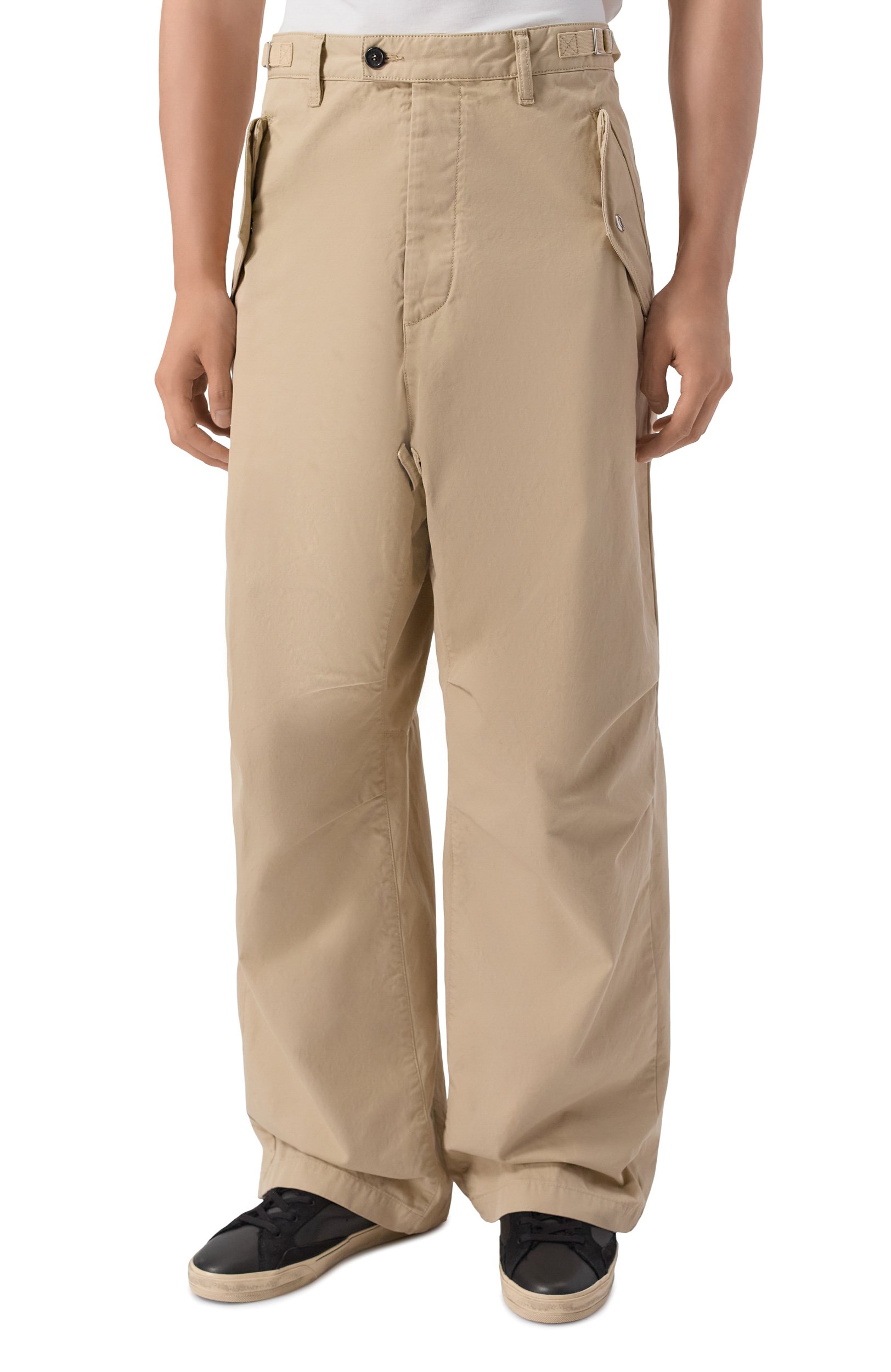 Хлопковые брюки DSQUARED2 бежевого цвета по цене 83600 руб., арт. S74KB1170/S41794, фото 3 Хлопковые брюки DSQUARED2, арт. S74KB1170/S41794, фото 3