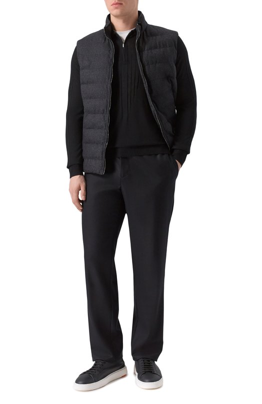 Шерстяные брюки Zilli CP201CM0201VLXS00 Чёрный  CP201CM0201VLXS00 Фото 2