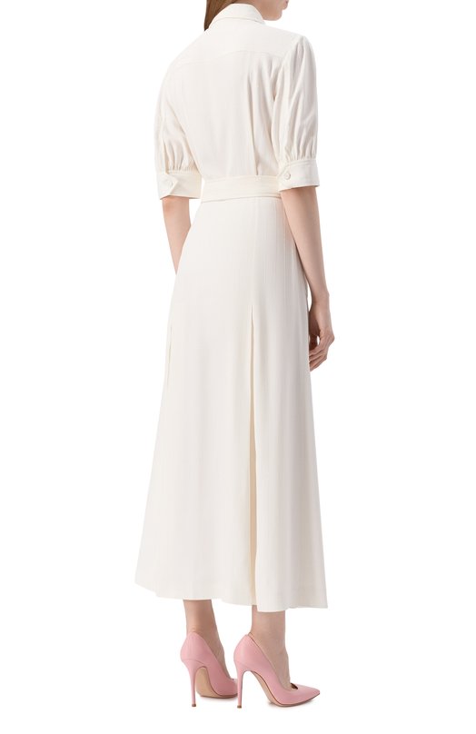 Платье из вискозы Elie Saab D0765NP25/CD019 Белый  D0765NP25/CD019 Фото 4