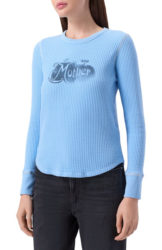 Хлопковый пуловер Mother 8345-1573/A Голубой  8345-1573/A Фото 3