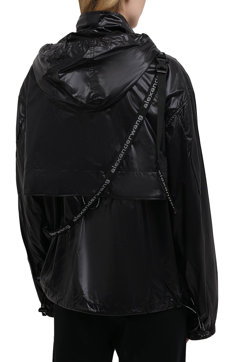 Ветровка ALEXANDER WANG черного цвета по цене 72350 руб., арт. UWC2212001, фото 4 Ветровка ALEXANDER WANG, арт. UWC2212001, фото 4