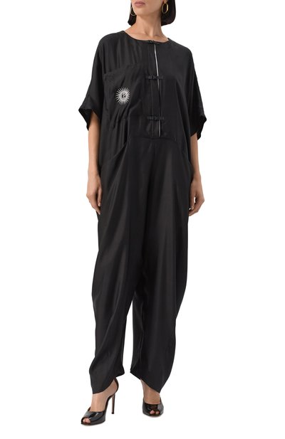 Атласный комбинезон GIORGIO ARMANI черного цвета по цене 343500 руб., арт. GW000884/TE14704, фото 3 Атласный комбинезон GIORGIO ARMANI, арт. GW000884/TE14704, фото 3