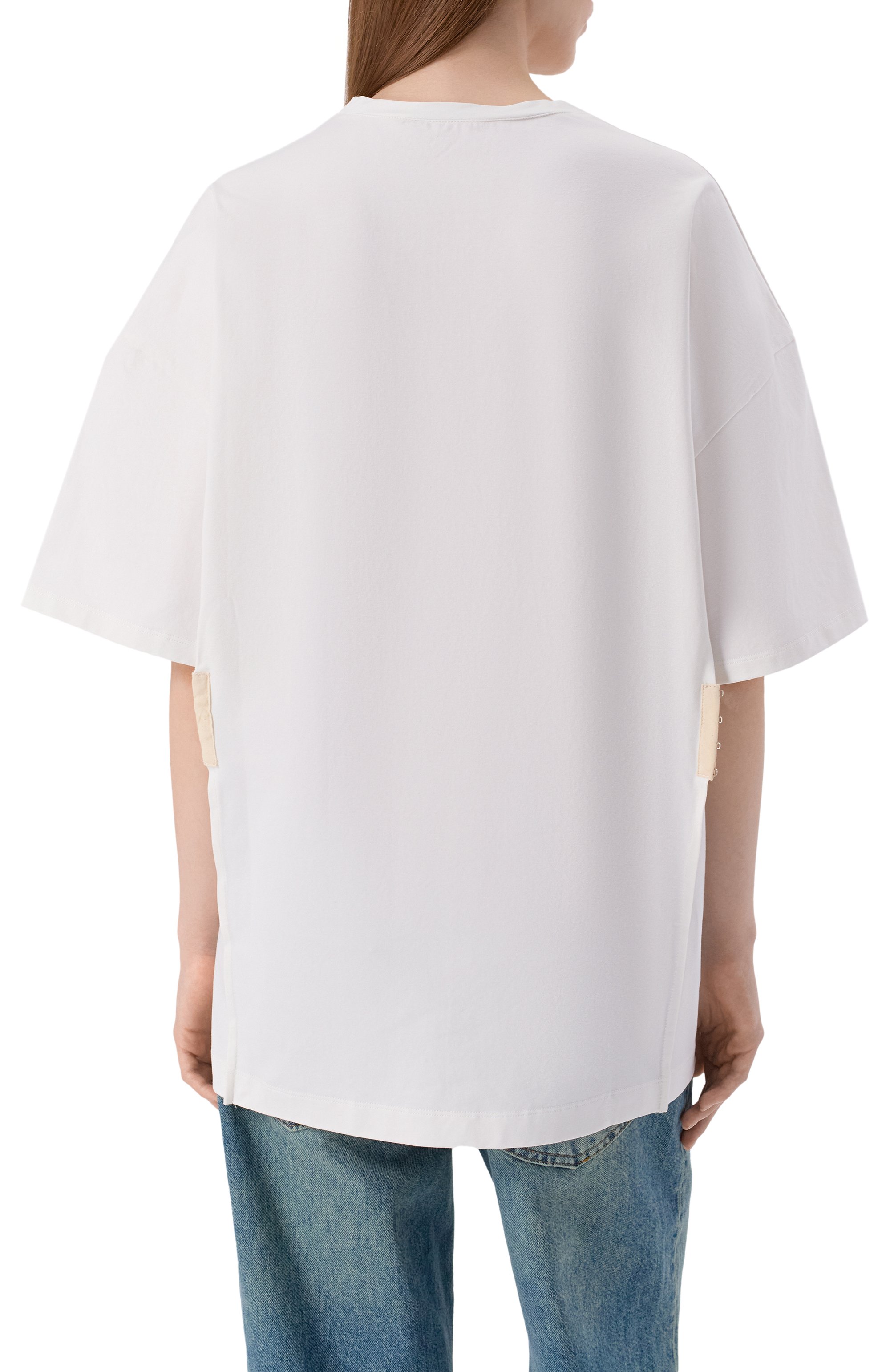 Хлопковая футболка RUBAN молочного цвета по цене 45000 руб., арт. RFW25/26-17.1.62.10, фото 4 Хлопковая футболка RUBAN, арт. RFW25/26-17.1.62.10, фото 4