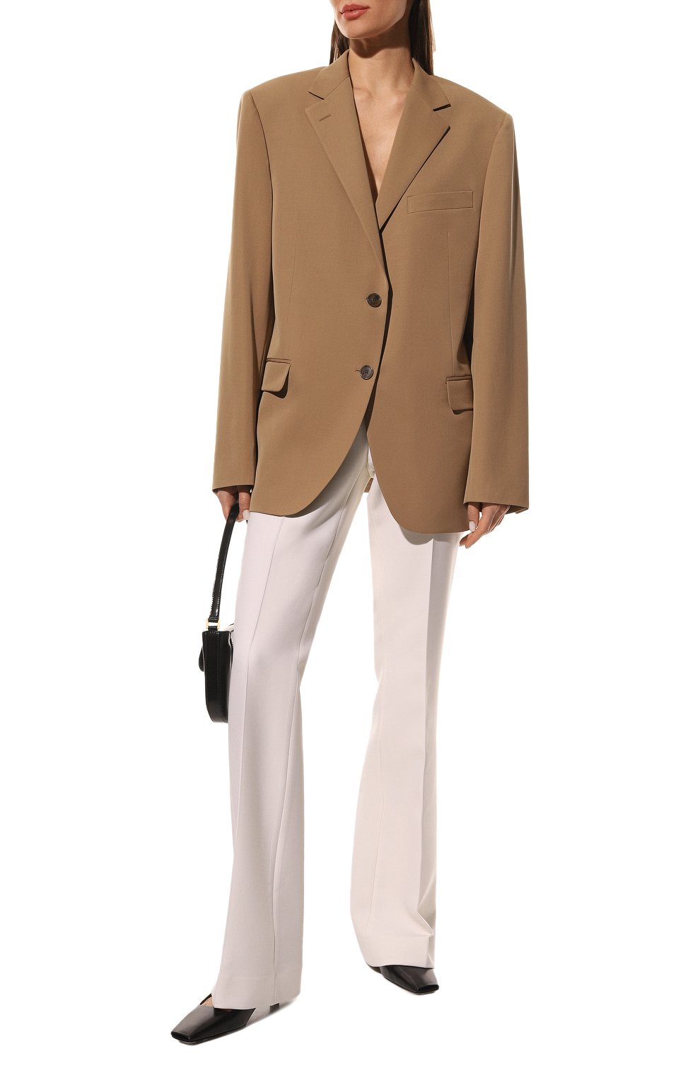 Шерстяные брюки JACOB LEE кремового цвета по цене 89950 руб., арт. WWP07421CB, фото 2 Шерстяные брюки JACOB LEE, арт. WWP07421CB, фото 2