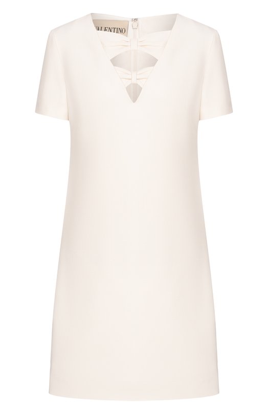 Платье из шерсти и шелка Valentino 8B3VAHT5/1CF Белый 8B3VAHT5/1CF