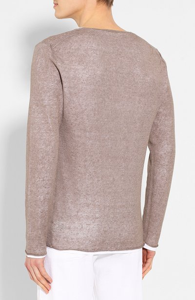 Льняной джемпер DANIELE FIESOLI коричневого цвета по цене 23300 руб., арт. DF 0365/J, фото 4 Льняной джемпер DANIELE FIESOLI, арт. DF 0365/J, фото 4