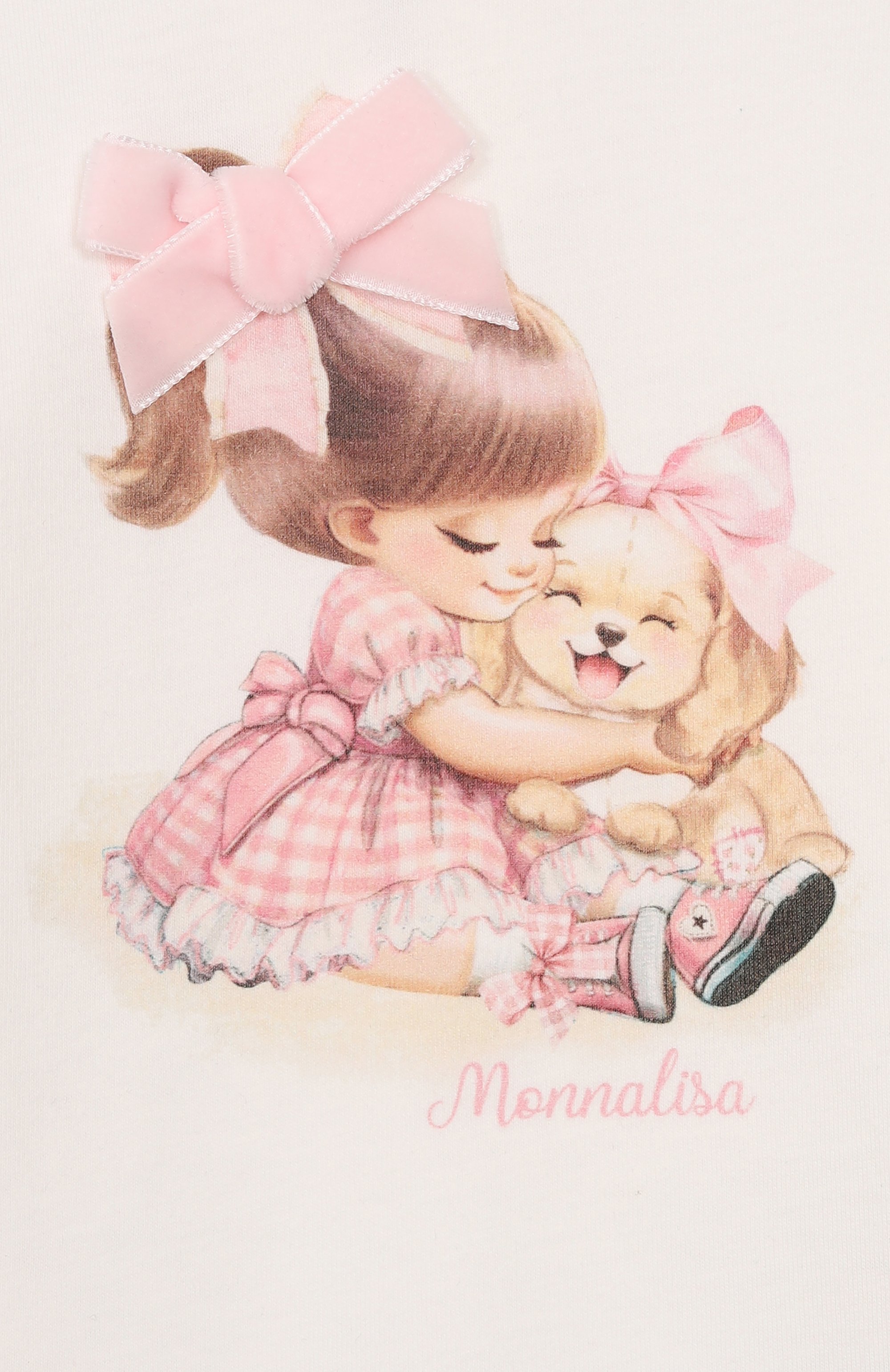 Хлопковый лонгслив MONNALISA, арт. 39F602, фото 3