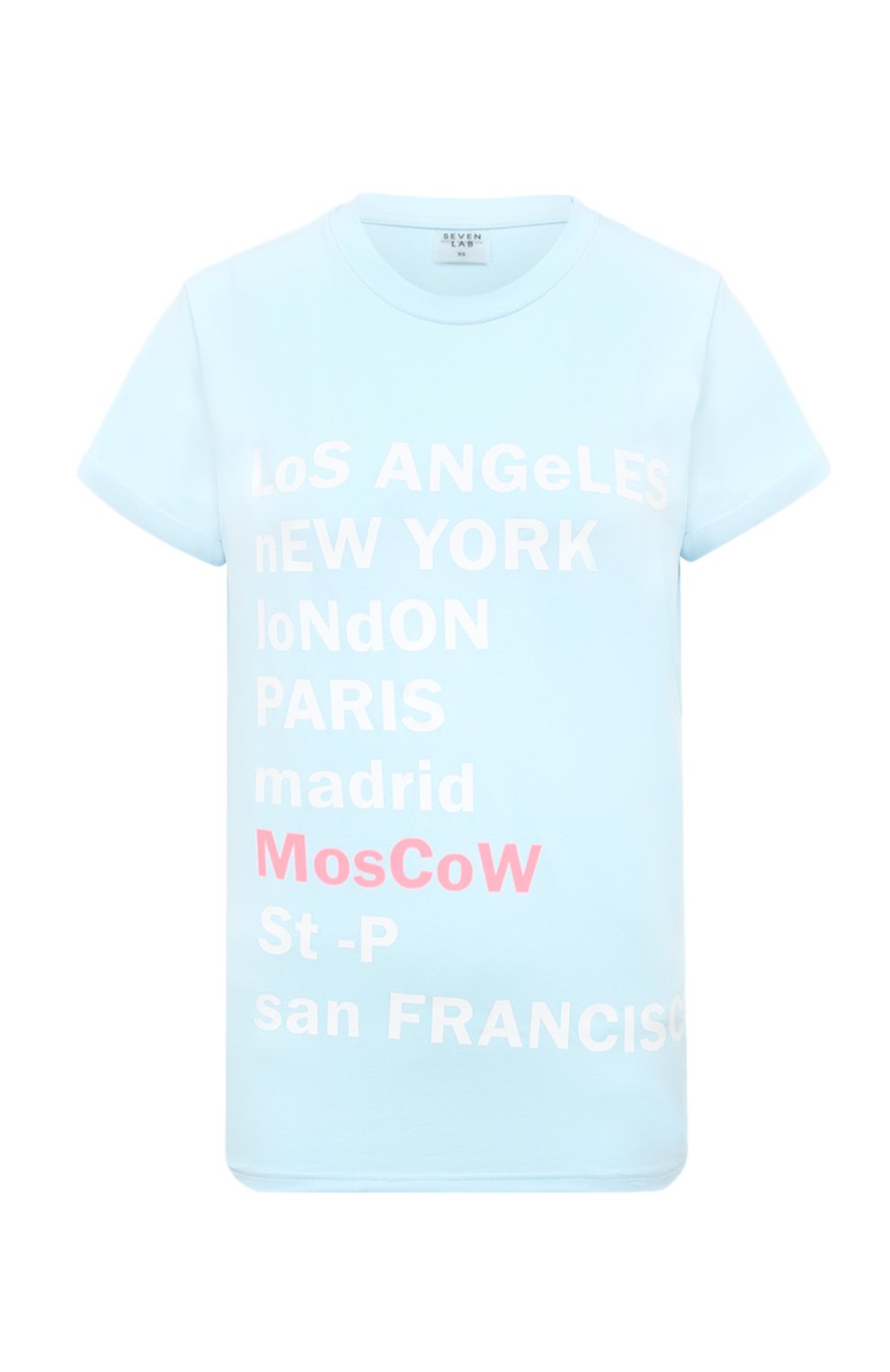 Хлопковая футболка SEVEN LAB, арт. T MosCow blue, фото 1