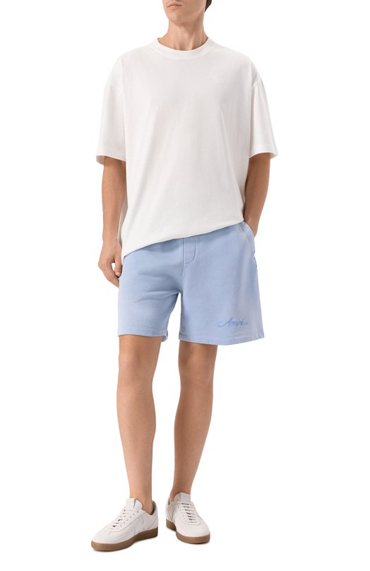 Хлопковые шорты Amiri AMJYSH1044 Голубой  AMJYSH1044 Фото 2