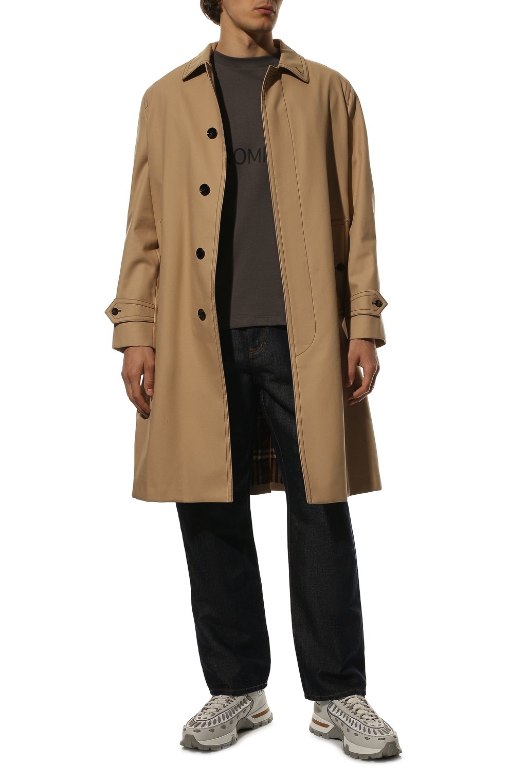 Хлопковая футболка HINNOMINATE темно-серого цвета по цене 6960 руб., арт. HUW2/HNM127, фото 2 Хлопковая футболка HINNOMINATE, арт. HUW2/HNM127, фото 2