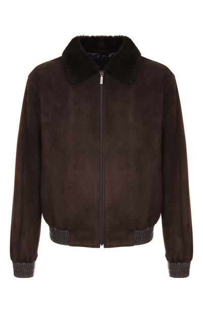 Мужской бомбер с воротником из овчины ZILLI, арт. AHIKH3M1008VFRI00
