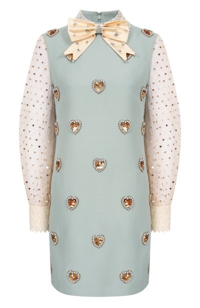 Женское платье из шерсти и шелка VALENTINO, арт. 7B3VADQ5/1CF