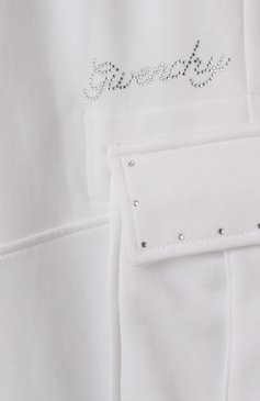 Детские хлопковые брюки-карго GIVENCHY белого цвета, арт. H30768 | Фото 3 (Нос: Не проставлено; Материал сплава: Проставлено; Девочки Кросс-КТ: Брюки-спорт; Случай: Повседневный; Материал внешний: Хлопок; Ростовка одежда: 12 лет | 152 см, 9 лет | 134 см, 5 лет | 110 см, 7 лет | 122 см, 13 - 15 лет | 158 см)