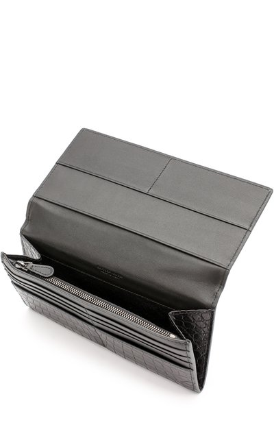Бумажник из кожи крокодила с отделениями для кредитных карт BOTTEGA VENETA черного цвета по цене 621000 руб., арт. 432610/V912R, фото 3 Бумажник из кожи крокодила с отделениями для кредитных карт BOTTEGA VENETA, арт. 432610/V912R, фото 3