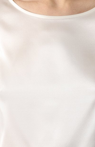 Шелковый топ EMPORIO ARMANI белого цвета по цене 29950 руб., арт. 8N2C05/2NXXZ, фото 5 Шелковый топ EMPORIO ARMANI, арт. 8N2C05/2NXXZ, фото 5