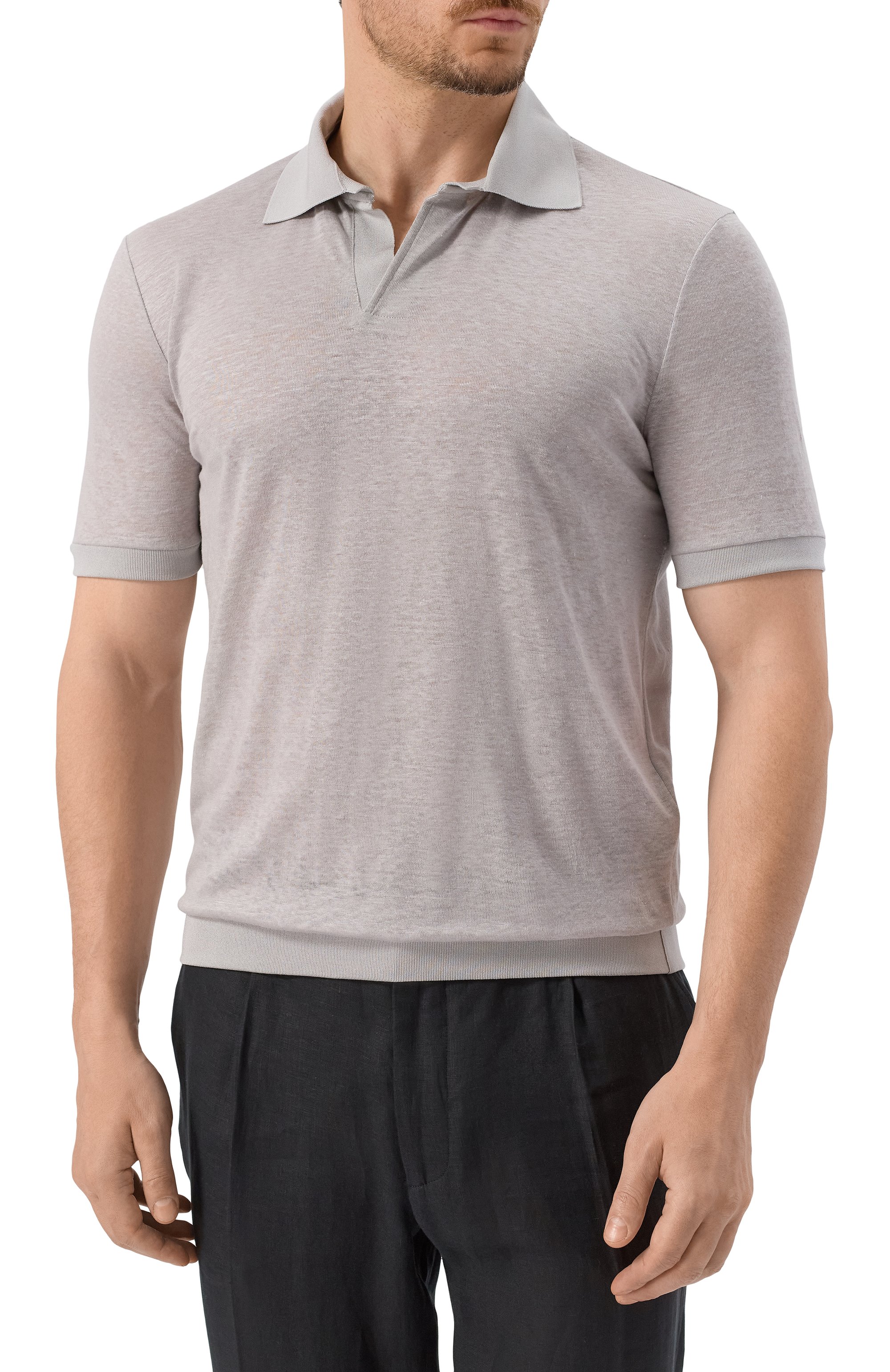 Льняное поло GIORGIO ARMANI, арт. GM001996/TE11335, фото 3