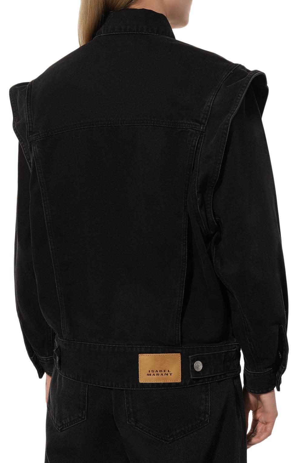 Джинсовая куртка ISABEL MARANT черного цвета по цене 76600 руб., арт. 24P/VE0049FB-B1H04I, фото 4 Джинсовая куртка ISABEL MARANT, арт. 24P/VE0049FB-B1H04I, фото 4