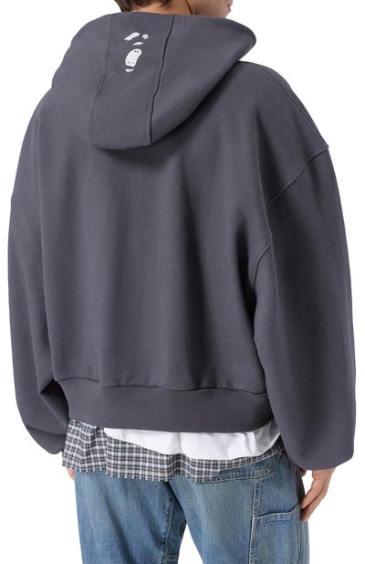 Хлопковое худи AN OTHER DATE темно-серого цвета по цене 35750 руб., арт. F50DMAHS066, фото 4 Хлопковое худи AN OTHER DATE, арт. F50DMAHS066, фото 4