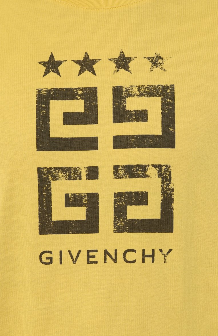 Мужская хлопковая футболка GIVENCHY желтого цвета, арт. BM716R/3YEL | Фото 5 (Материал внешний: Хлопок; Рукава: Короткие; Длина (для топов): Стандартные; Принт: С принтом; Стили: Кэжуэл; Мужское Кросс-КТ: Футболка-одежда; Кросс-КТ: Джерси; Детали: Без декора; Автоматизация ТО: Проставлено; Автоматизация состава: Проставлено)