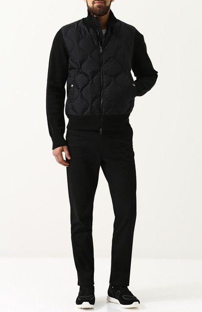 Шерстяной кардиган на молнии с пуховой отделкой MONCLER, арт. C2-091-94111-00-97551, фото 2