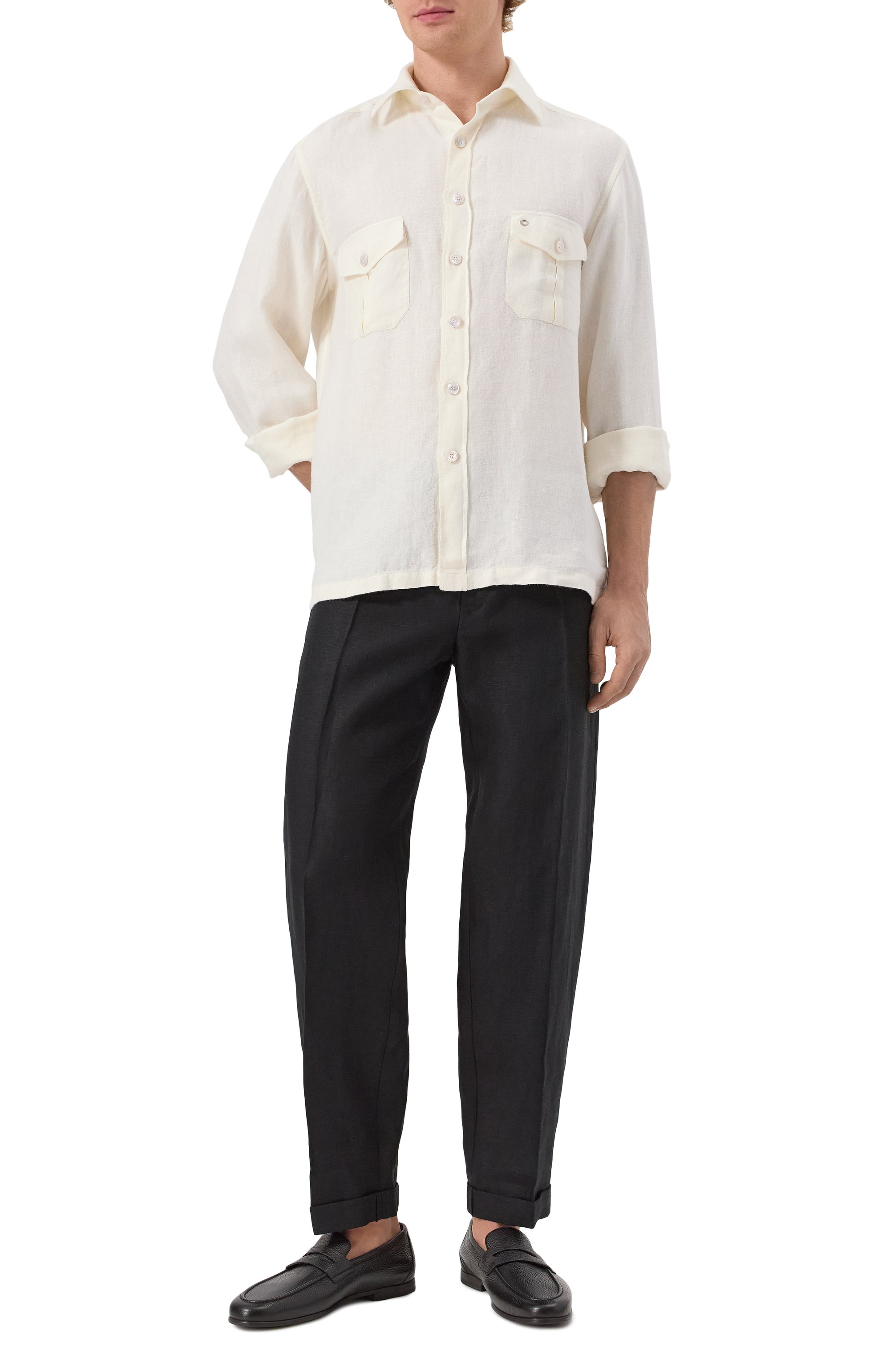 Льняные брюки DOLCE & GABBANA, арт. GP11XT/FU4MC, фото 2