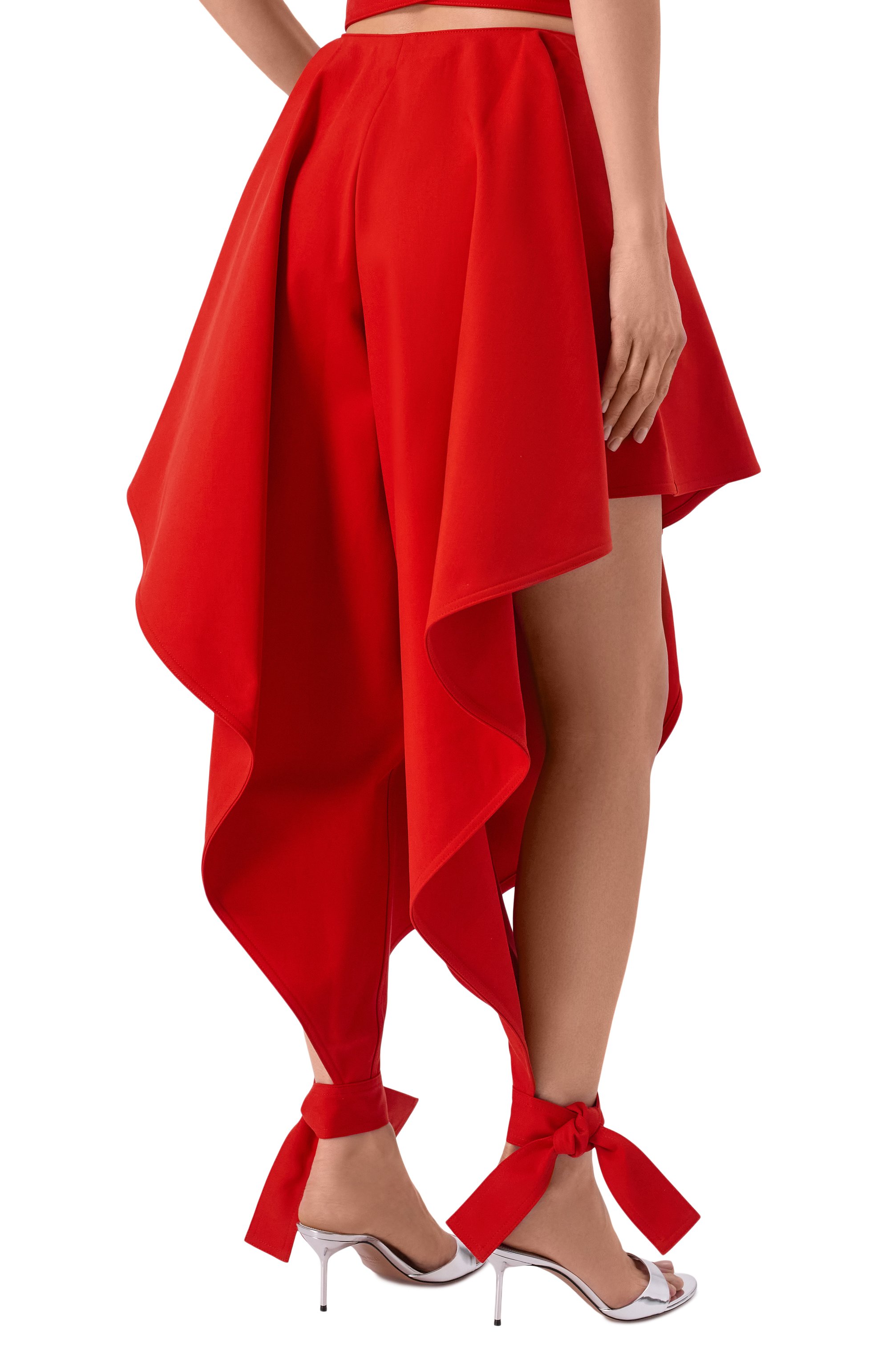 Хлопковые брюки ALAIA красного цвета по цене 231000 руб., арт. AA9P1364W112C, фото 4 Хлопковые брюки ALAIA, арт. AA9P1364W112C, фото 4