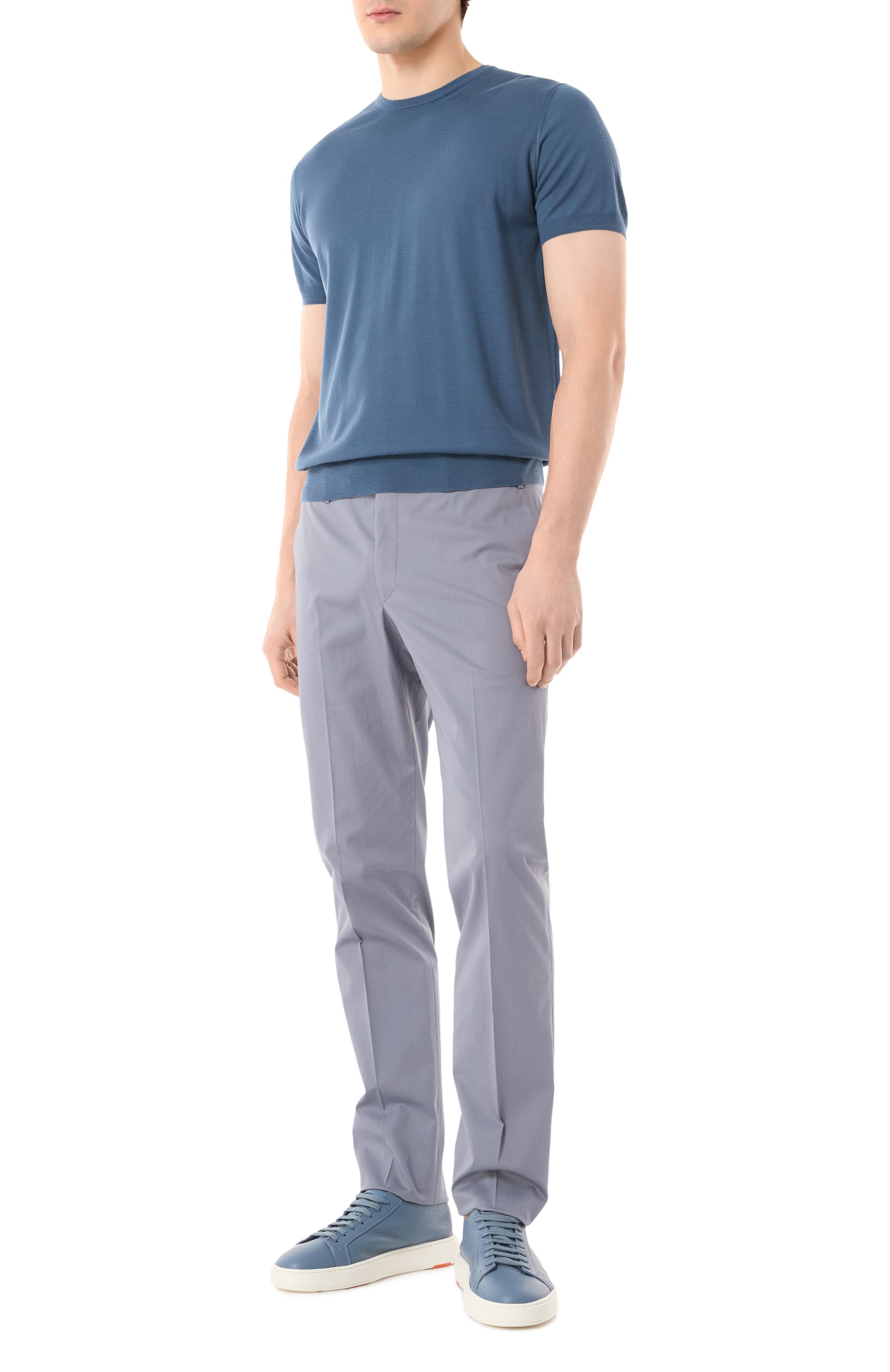 Кожаные кеды cleanic SANTONI, арт. MBCG21571BARCMMD, фото 2