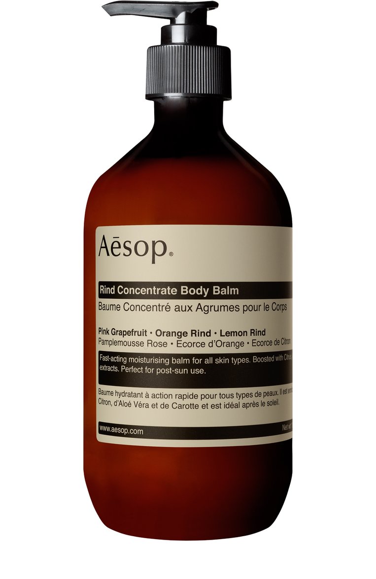 Бальзам для тела rind concentrate (500ml) AESOP бесцветного цвета, арт. B500BM07 | Фото 1 (Статус проверки: Проверена категория; Региональные ограничения белый список (Axapta Mercury): RU, Не проставлено; Тип продукта: Бальзамы; Назначение: Для тела; Нос: Не проставлено; Косметика кросс-кт: Уход У)