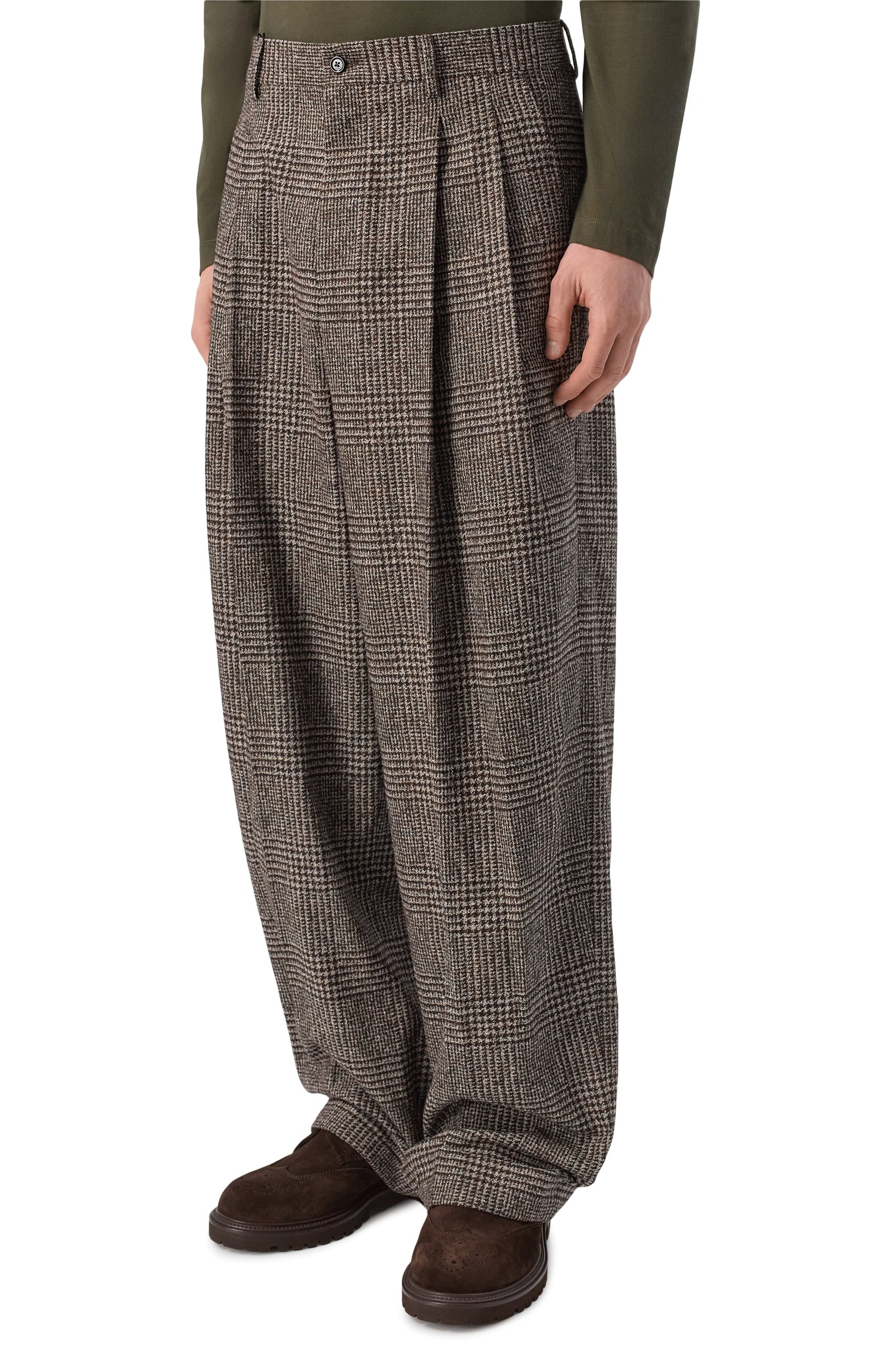 Брюки из шерсти и хлопка DOLCE & GABBANA, арт. GP160T/FQMKD, фото 3