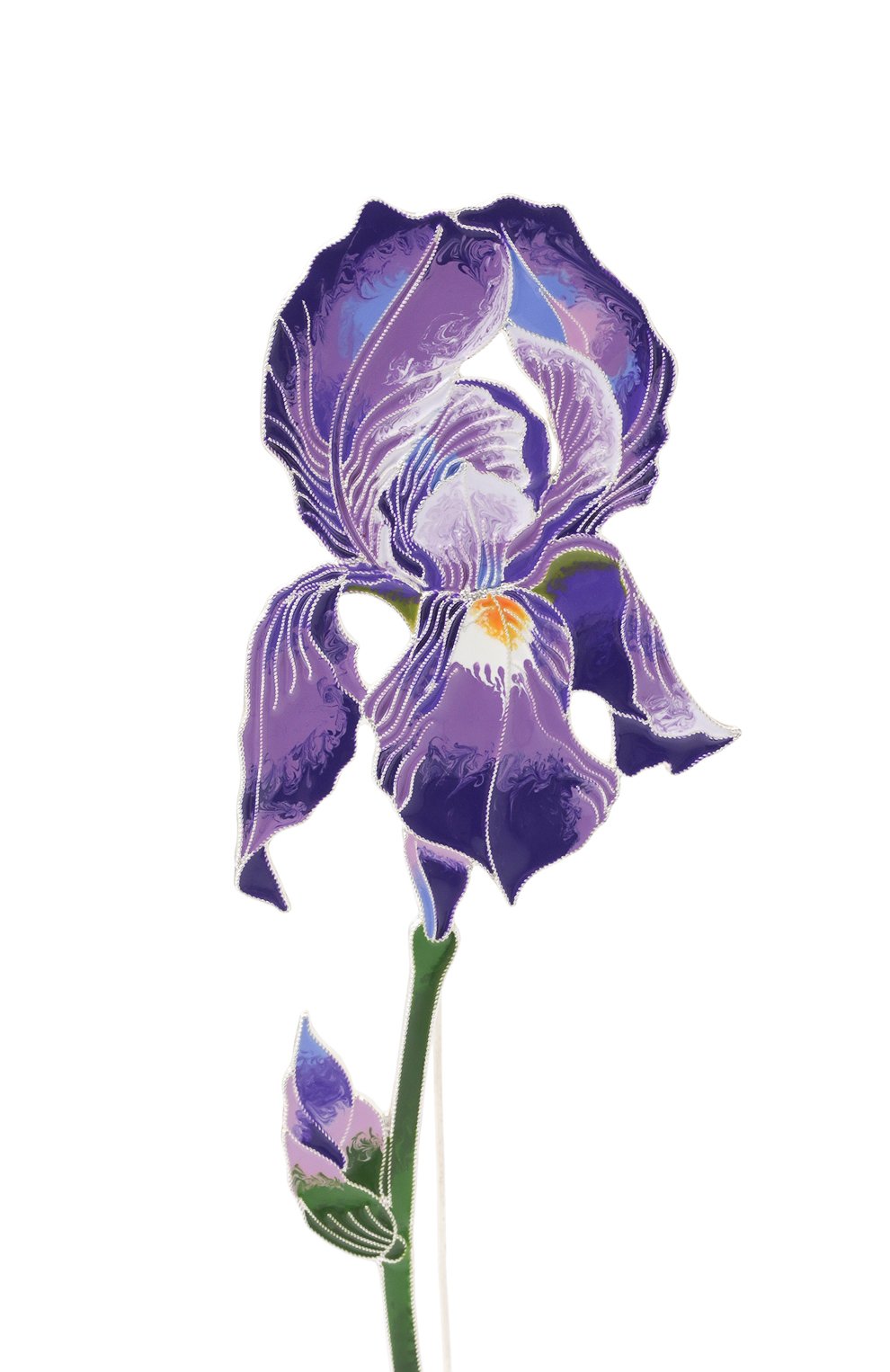 Брошь ирис РУССКИЕ САМОЦВЕТЫ, арт. 41486, фото 4