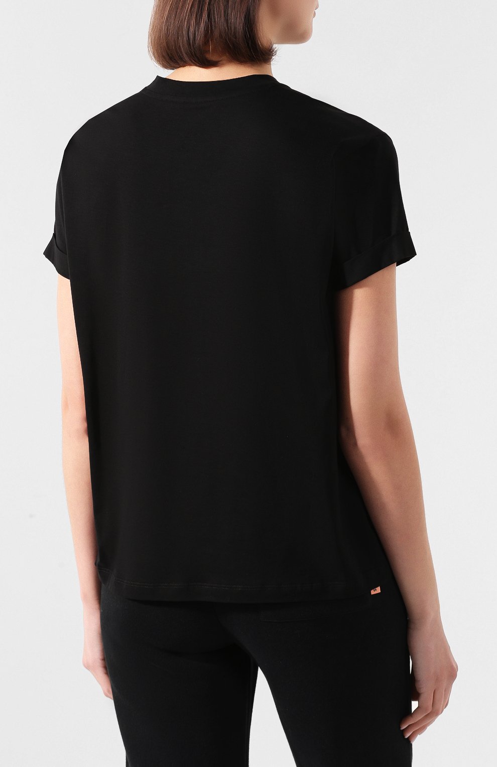 Хлопковая футболка STELLA MCCARTNEY черного цвета по цене 33150 руб., арт. 457142/SIW20, фото 4 Хлопковая футболка STELLA MCCARTNEY, арт. 457142/SIW20, фото 4