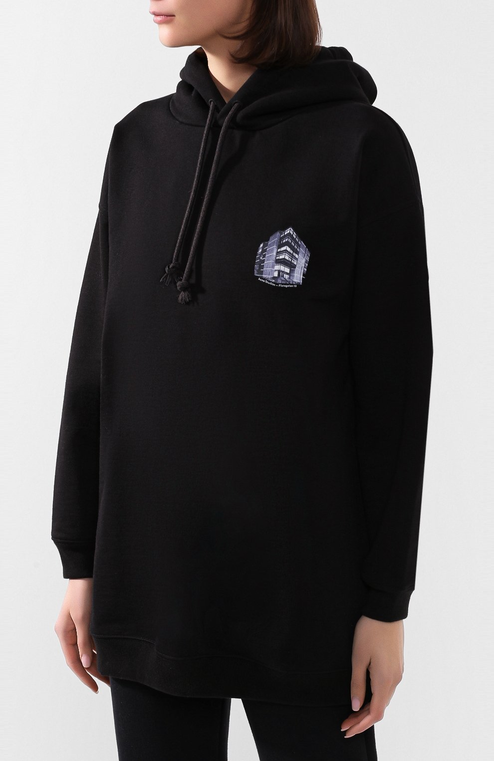 Хлопковое худи ACNE STUDIOS, арт. AI0048/W, фото 3
