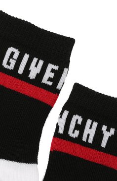 Детские комплект из 2 пар носков GIVENCHY разноцветного цвета, арт. H00015 | Фото 4 (Материал: Текстиль, Хлопок; Материал сплава: Проставлено, Проверено; Нос: Не проставлено; Статус проверки: Проверена категория)