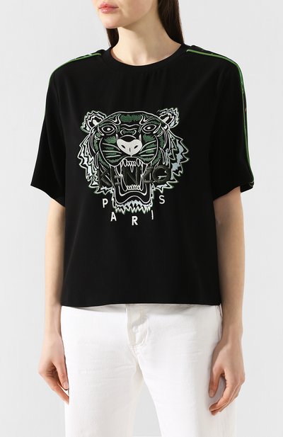 Футболка KENZO черного цвета по цене 32500 руб., арт. FA52T01765AC, фото 3 Футболка KENZO, арт. FA52T01765AC, фото 3
