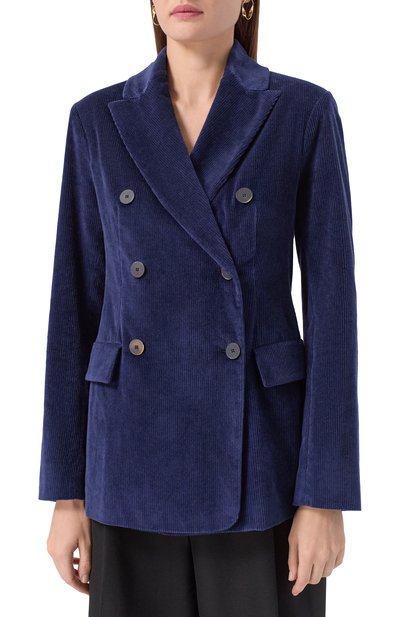 Вельветовый жакет ANTONELLI FIRENZE синего цвета по цене 107000 руб., арт. M3104P/680B, фото 3 Вельветовый жакет ANTONELLI FIRENZE, арт. M3104P/680B, фото 3