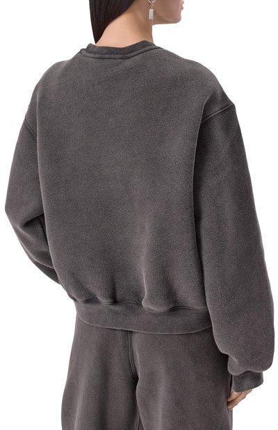 Хлопковый свитшот ALEXANDERWANG.T темно-серого цвета по цене 49700 руб., арт. 4CC2251539, фото 4 Хлопковый свитшот ALEXANDERWANG.T, арт. 4CC2251539, фото 4