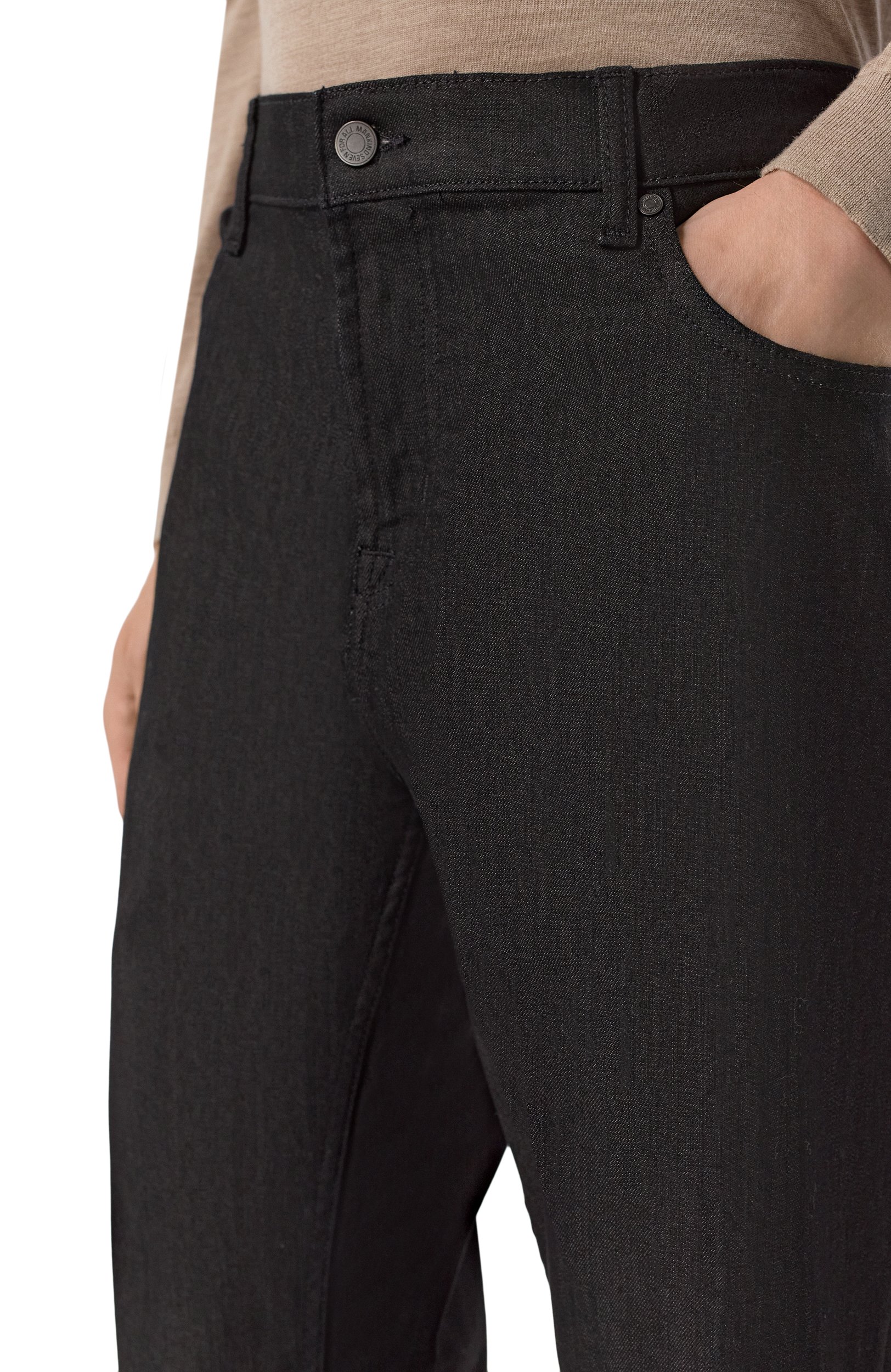 Джинсы straight 7 FOR ALL MANKIND черного цвета по цене 32950 руб., арт. 7TE70030-1DB, фото 5 Джинсы straight 7 FOR ALL MANKIND, арт. 7TE70030-1DB, фото 5