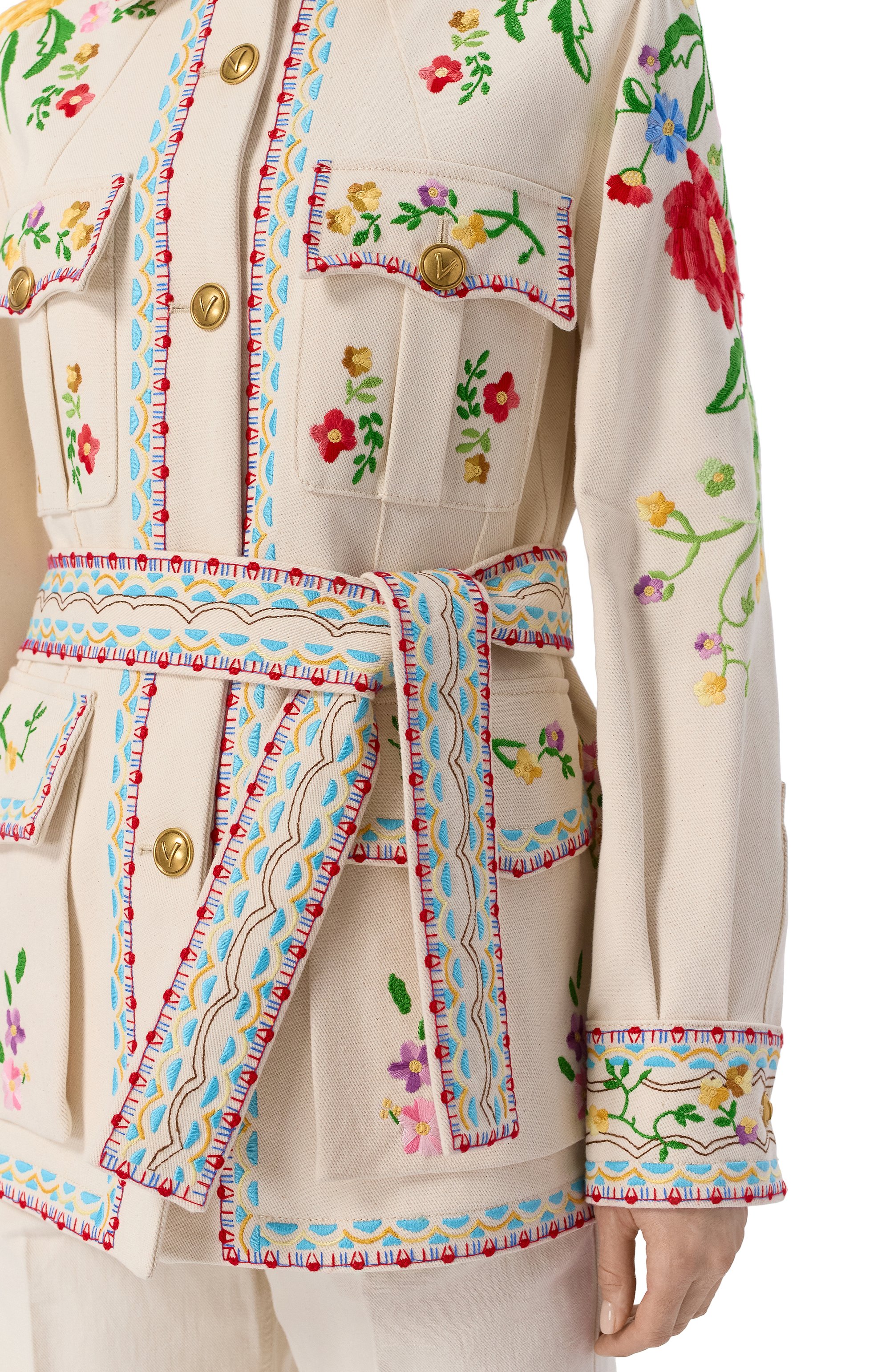 Хлопковый жакет VALENTINO, арт. 6B3DC04J918, фото 5