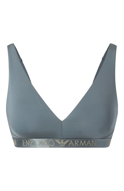 Женский бюстгальтер-бралетт EMPORIO ARMANI голубого цвета, арт. 164530/4F235 | Фото 1 (Нос: Не проставлено; Материал сплава: Проставлено)