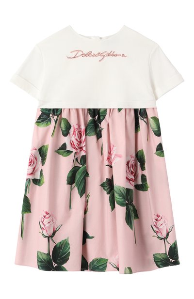 Хлопковое платье DOLCE & GABBANA, арт. L5JD9R/G700S/8-14