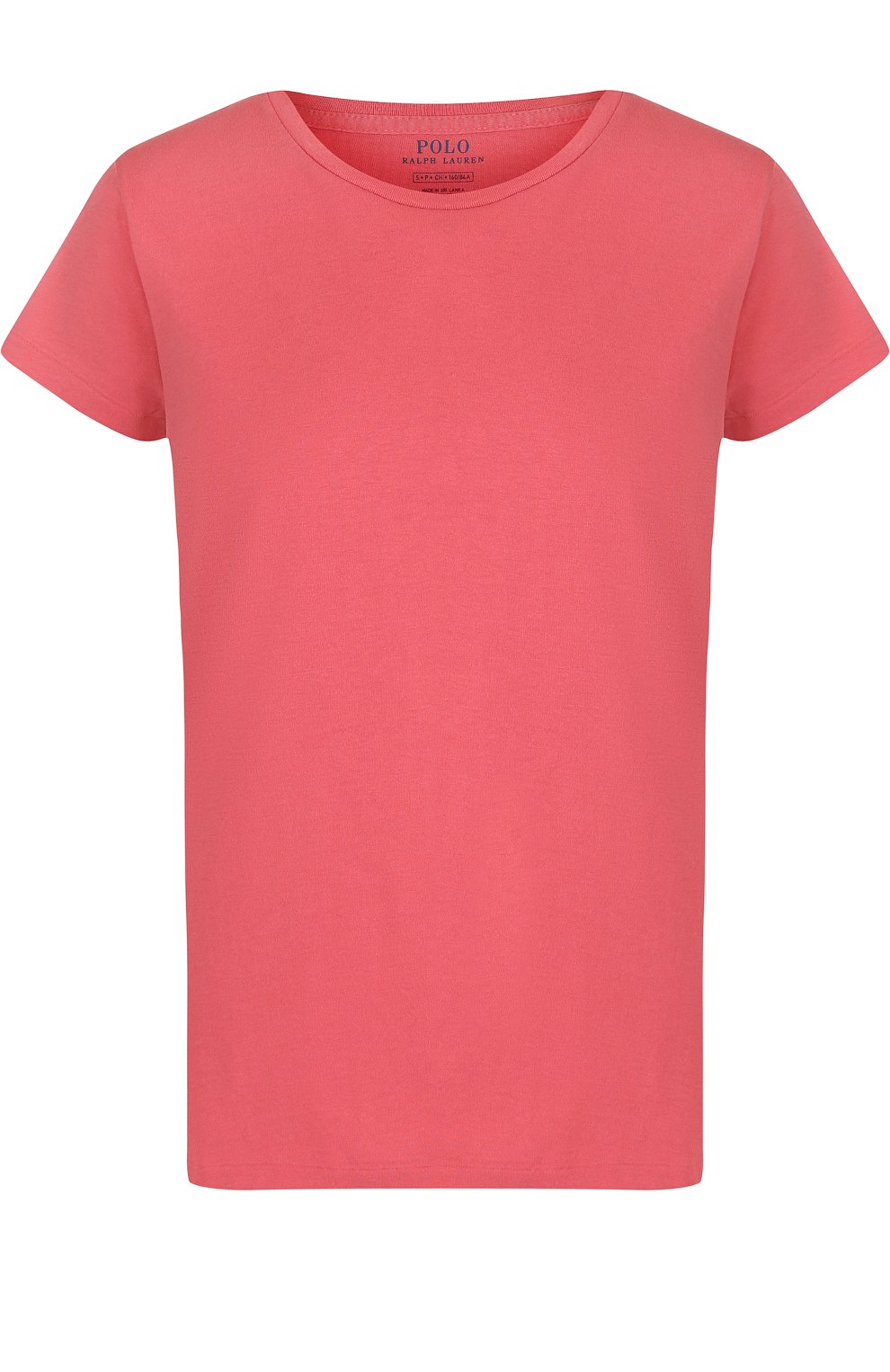 Однотонная хлопковая футболка с круглым вырезом POLO RALPH LAUREN, арт. 211663089, фото 1