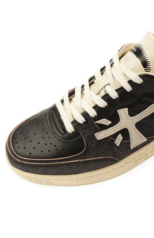 Кожаные кеды Bskt Clay Premiata BSKTCLAY/VAR 7265 Чёрный  BSKTCLAY/VAR 7265 Фото 7