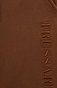 Детские хлопковые шорты TRUSSARDI JUNIOR коричневого цвета, арт. TBP24026BE | Фото 3 (Случай: Повседневный; Материал сплава: Проставлено; Нос: Не проставлено; Материал внешний: Хлопок; Ростовка одежда: 8 лет | 128 см, 16 лет | 164 см, 12 лет | 152 см, 10 - 11 лет | 140 - 146см, 13 - 15 лет | 158 см)